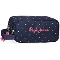 Estuche Pepe Jeans Molly Triple Cremallera- Azul- 22 x 10 x 9 cm